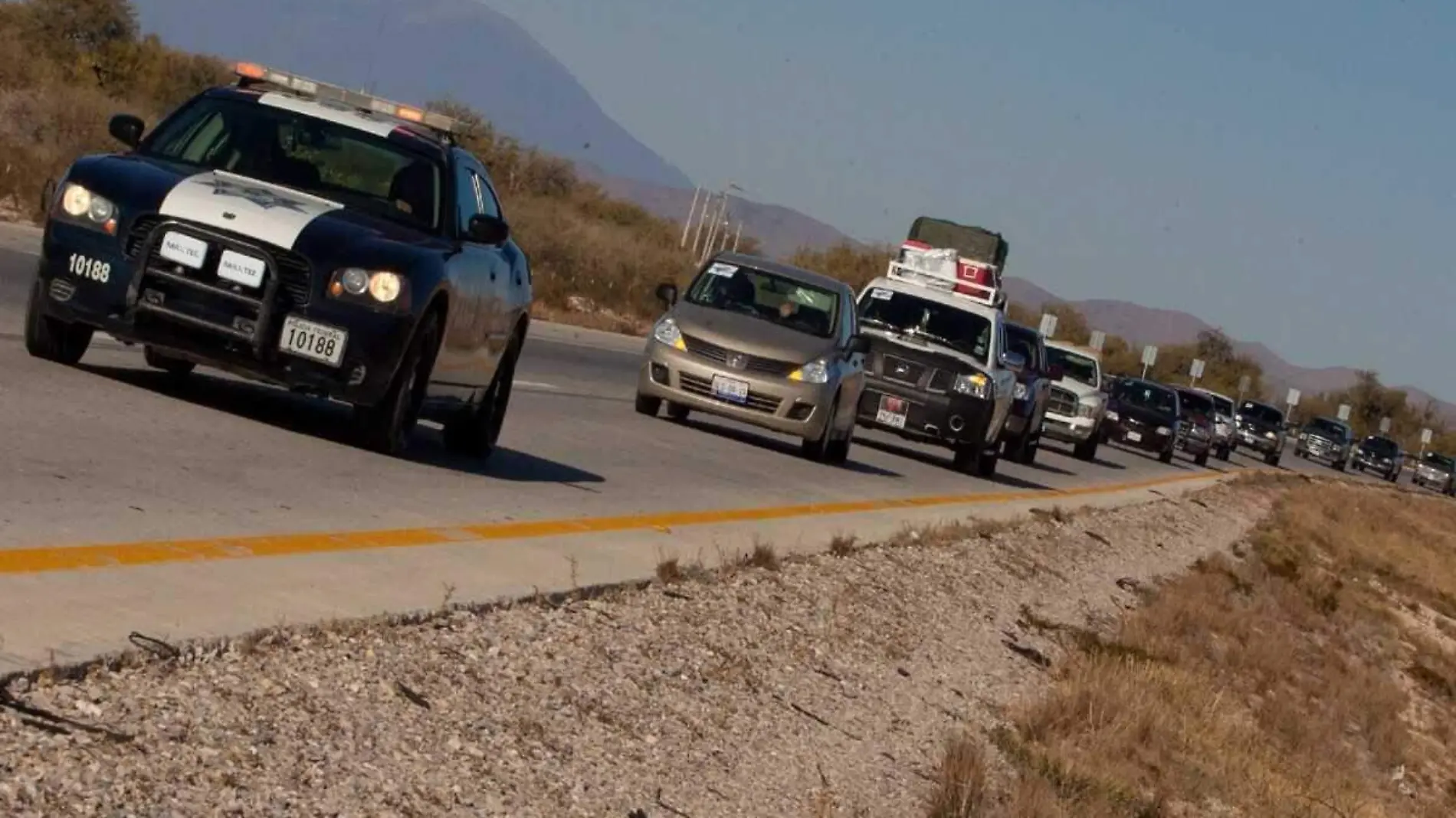 Caravana de paisanos migrantes que visitan Mexico